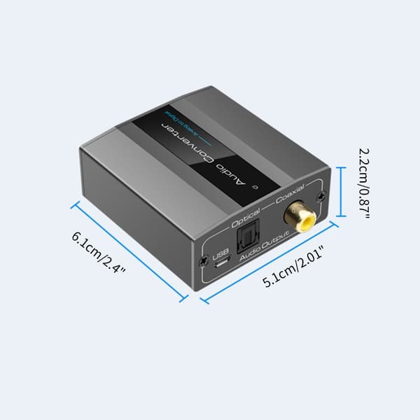 Analog til digital lydkonverter RCA til optisk + optisk kabel lydadapter