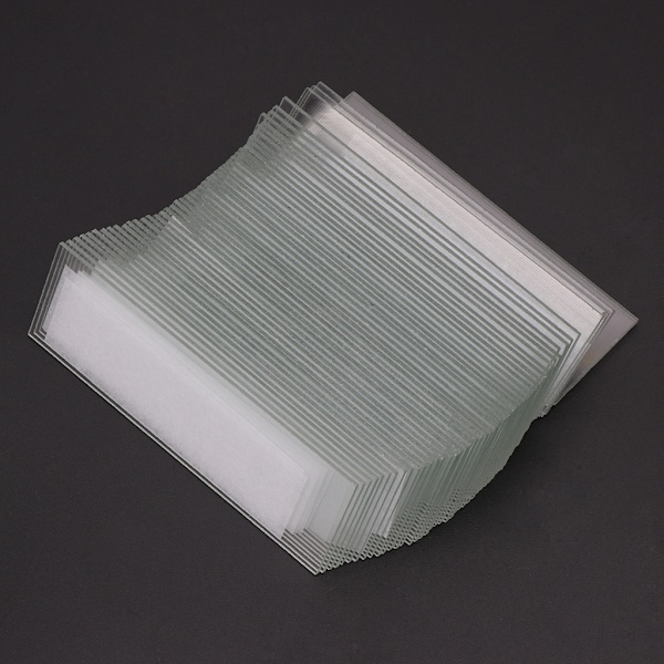 Mikroskopadapter 50 st 1 mm tjocklek hålrumsglas täckglas enkel platt