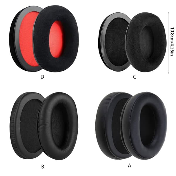 Udskiftnings ørepuder til Kingston Hyperx Cloud II 2 headset null - Black protein leathe