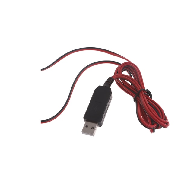 2-i-1 USB-strömkabel USB till 6V C LR14-batteri för LED-lampa Klocka