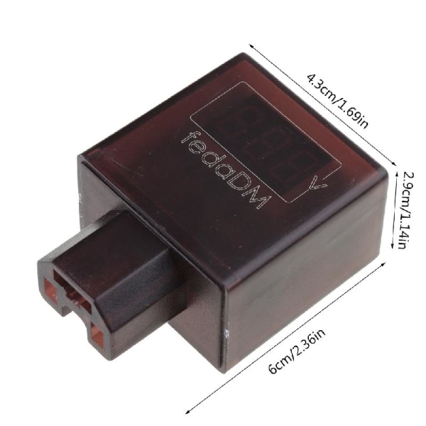 Elcyklar EVVoltmeter Digital Voltage Meter Tester med USB Charger Socket Green