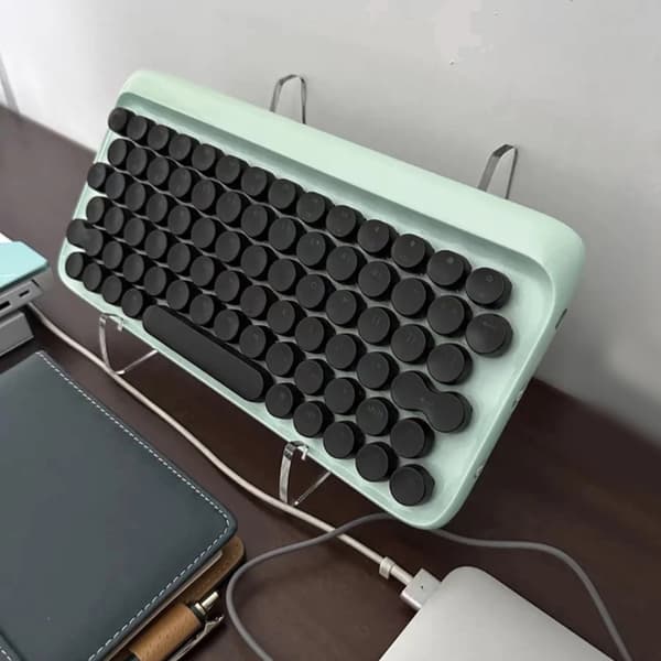Akrylstativ til computer, mekanisk tastatur og tablets, der giver en pæn løsning null - Single layer