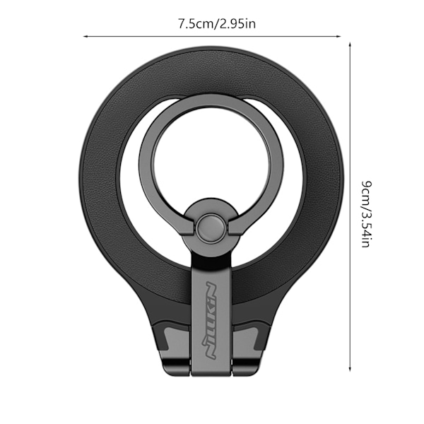 Nillkin mobiltelefon ringhållare stativ magnetisk 360° rotation finger ring kickstand för Magsafe fingergrepp Green