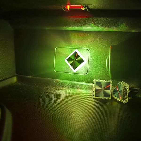 5V Touch Aktiveret Type C LED Lys til Bil og Hjem 6 Farvemuligheder 4 Tilstande White lights Triangle