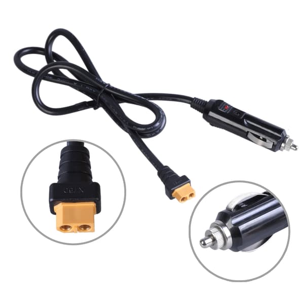 12V/24V XT60 Hun til Biloplader Hanstik Forlængerkabel til Solgenerator