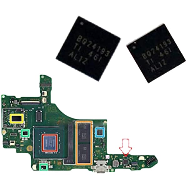 2 stk. erstatning BQ24193 Video Audio Control IC-chip til Switch-konsol reparationsdele