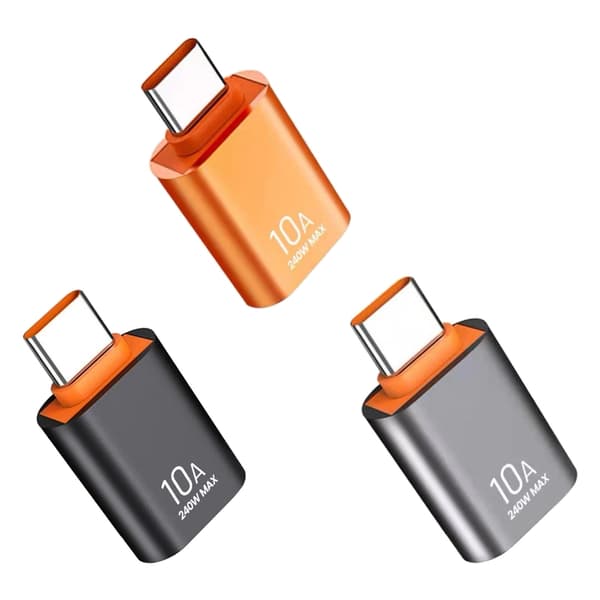 Snabb synkronisering USB Typ C till USB3.0-adapter Laddning och dataöverföring för telefon Black
