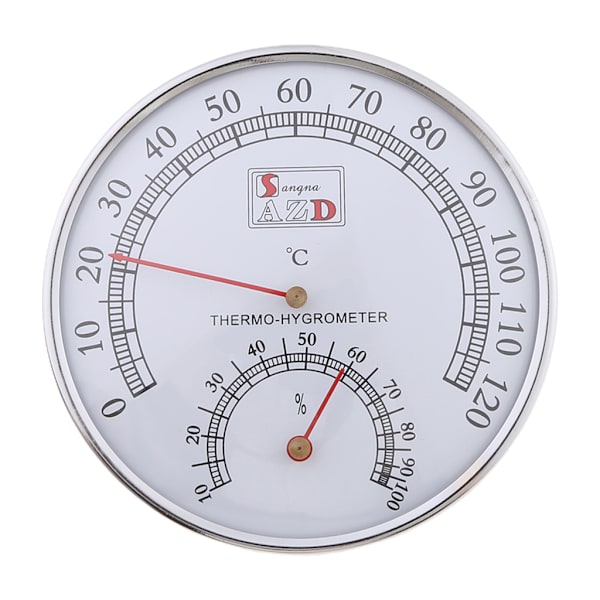 2-i-1 bastutemperatur- och luftfuktighetsmätare 0-120℃ 10％-100％RH Hög precision