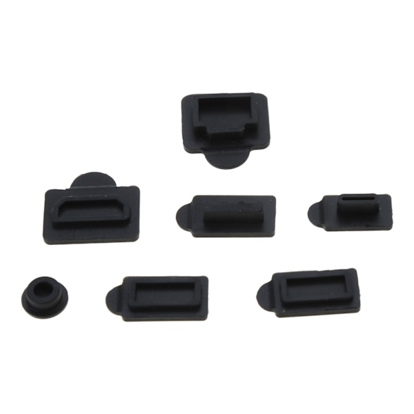 7-pack Silikon Dammskydd Set USB HDMI-kompatibel Gränssnitt Dammskydd Dammskydd för Spelkonsol