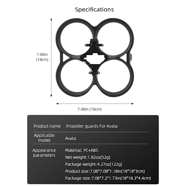 4 st Skyddande Bladringar för Avata Propellrar