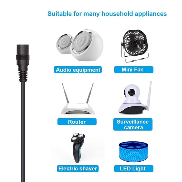 USB 5V til DC9V 12V Strømkabel for Rutere Høyttaler USB til DC5.5x2.5mm 8 Adaptere Ladekabel Strømledning null - 5V line 8 headers