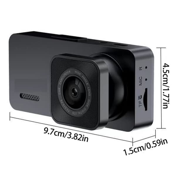 Dashcam Videoopptaker Parkeringsovervåking Dashcam foran og bak null - Three records