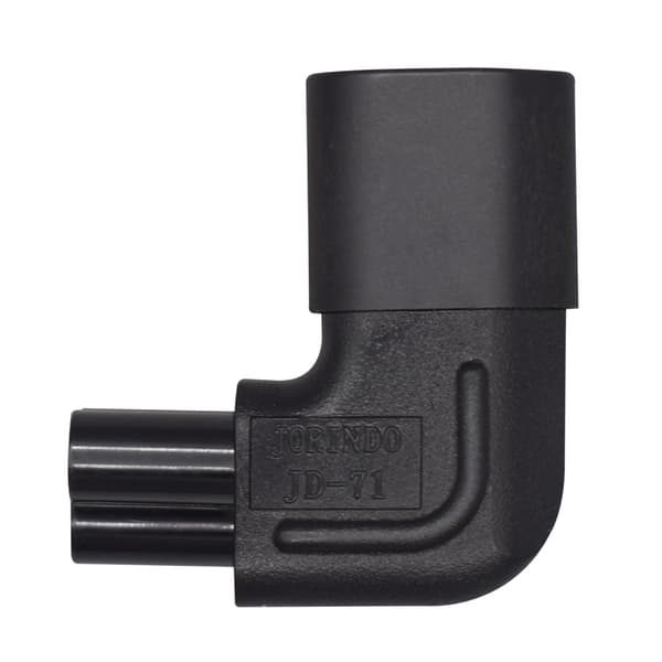 IEC320 C14 til C5 Strømstik Han til Hun Strømstik Adapter 10A 250V Bend down