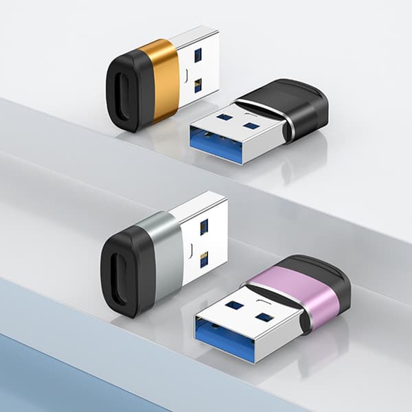 USB C till USB3.0-adapter för 10 Gbps höghastighetsdata och snabb enhetsladdning Black