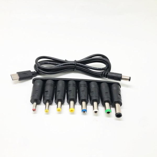65W USB C PD Laddare 8-i-1 USB C PD till 12V 3.5/4.0/4.8/5.5mm Strömförsörjningskabel för LED-remsa Router