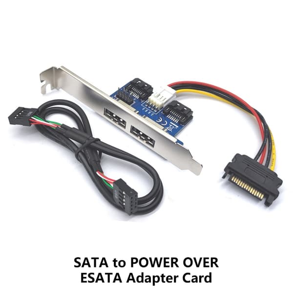 To Spændinger SATA til Power Over ESATA Interface Kort, Tilslut SATA Enheder Problemfrit