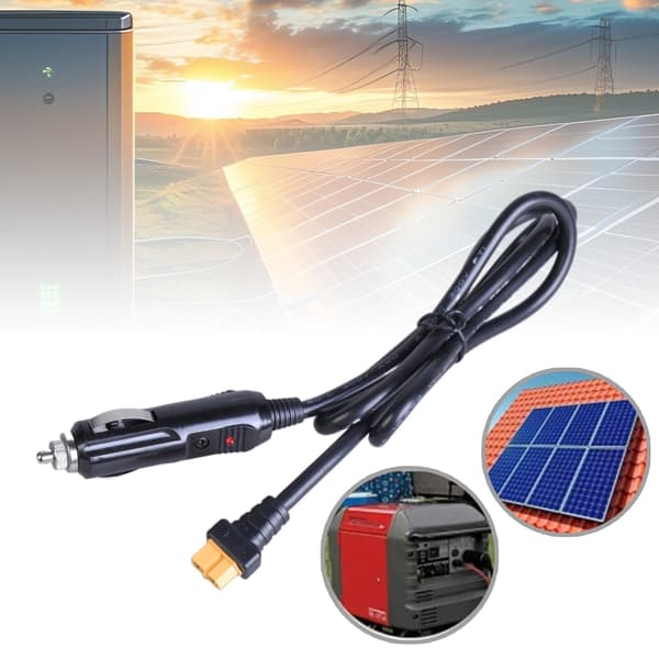 12V/24V XT60 Hun til Biloplader Hanstik Forlængerkabel til Solgenerator