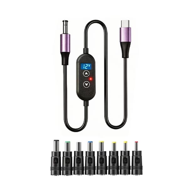 Fleksibelt Type C han til DC5525 5521 opladerkabel ideelt til rejser, kontor, hjem null - 8piece set