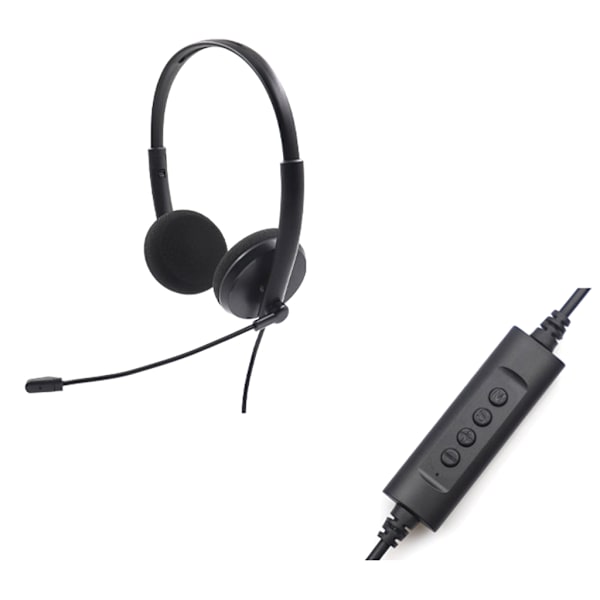 Högkvalitativt USB-headset, Call Center-headset, Hörlurar med volymkontroll
