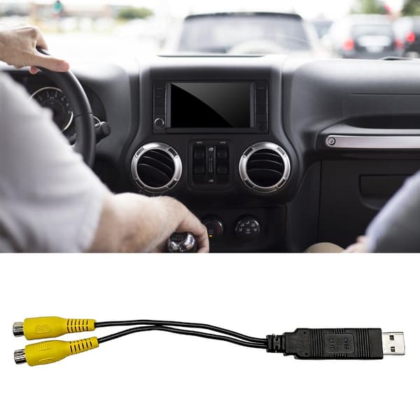 USB til CVBS video output enhed til tilslutning af bilradio nakkestøttemonitor