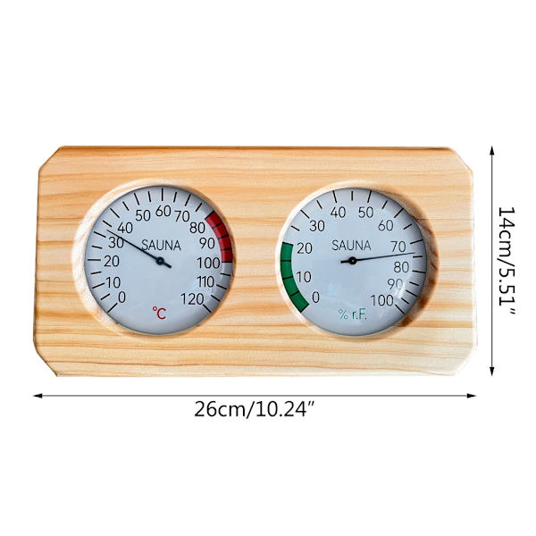 Termometer Hygrometer Temperaturmätare Viktig Sauna Tillbehör för Bastu