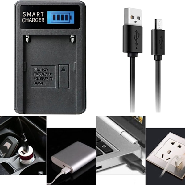 USB-kamera batteriladdare med statusindikator för CCDTRV308, CCDTRV138, CCDTRV328,