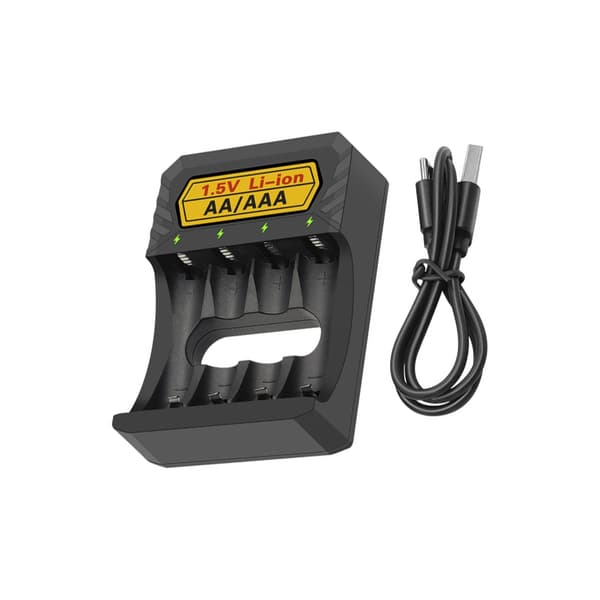 Batterilader for Litium og AA/Triple A Oppladbart Batteri Ladebase