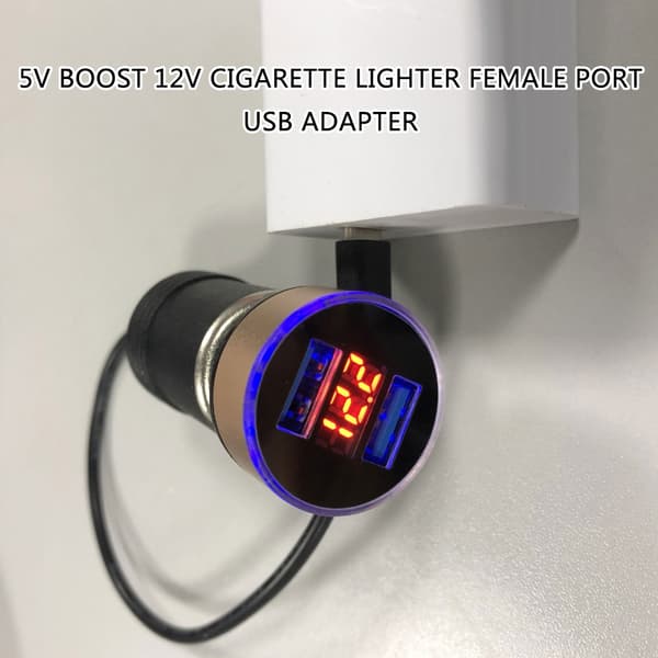 Bil Cigarettænder Stik USB Type C til 12V Step Up Kabel Inverter Konvertere 30cm