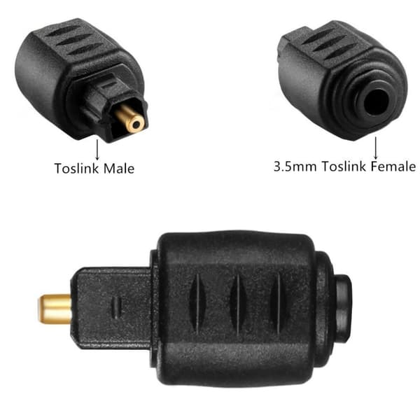 3,5 mm Mini Plugg til Toslink Hann Adapter Optisk Lydadapter Forbedrer Digital Lydoverføring For Forsterkere null - 1pc