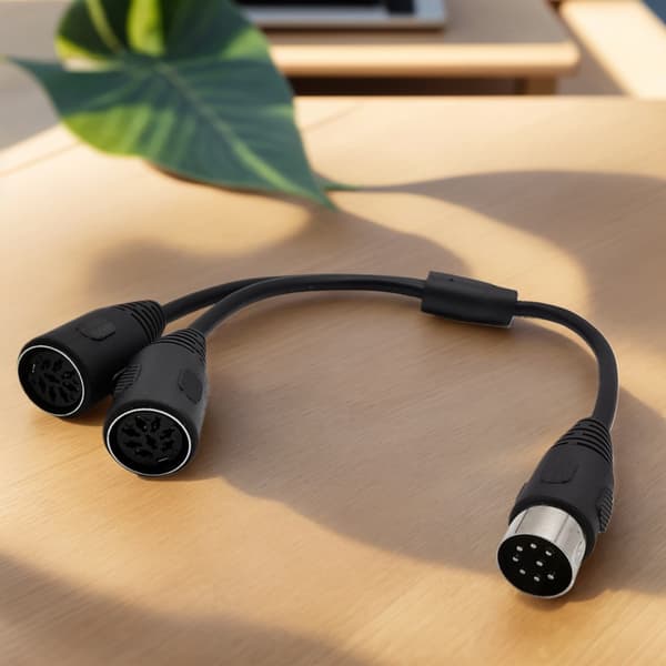 8-pin DIN-splitterkabel 1 hann til 2 hunn-kabel for lydsystemer