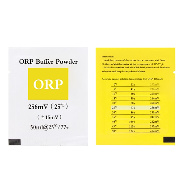 ORP-mätare Buffertlösningspulver för Precis & Enkel ORP-Kalibrering för Hemmet