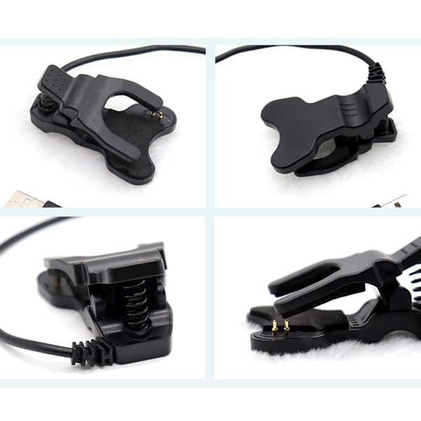 Ersättnings USB-laddare Laddningskabelklämmor för TW64 68 för Smart Band Kabeladapter för Smart Watch Laddningstillbehör 2P C2 4MM