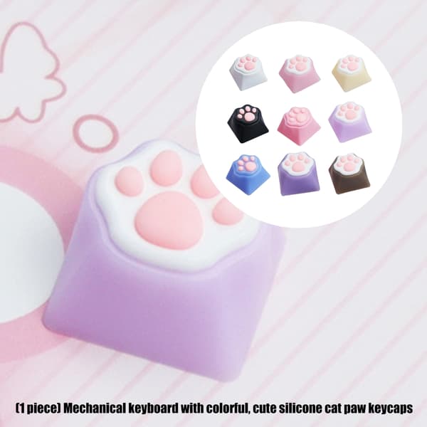 Härlig CatPaw Keycap ABS Mekaniska Tangentbord Keycap för Switchar Light pink
