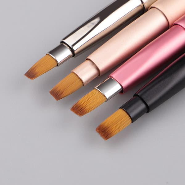 Læbebørste Læbestift Gloss Børste Applikator Læbeblyant Makeupbørste til Kvinder Piger Yellow