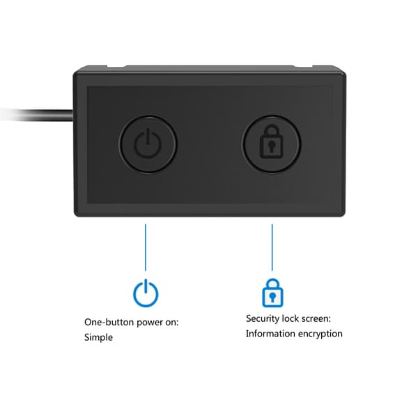 PC Strömknapp Stationär Dator Låsskärm Strömbrytare Tryck Dator Värdknapp Leverans med USB Förlängningskabel