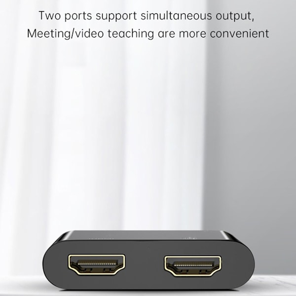 Videoadapter 5 Gbps för Mobiltelefon TV Laptop USB 3.0 till Dubbel HDMI-kompatibel PD-konverterare 3 i 1 USB-dockningsstation