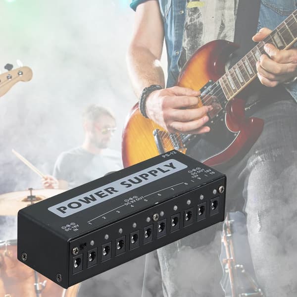Gitarpedaler Strømforsyning Med 10 Isolerte Utganger for 9V/12V/18V Effektpedal US