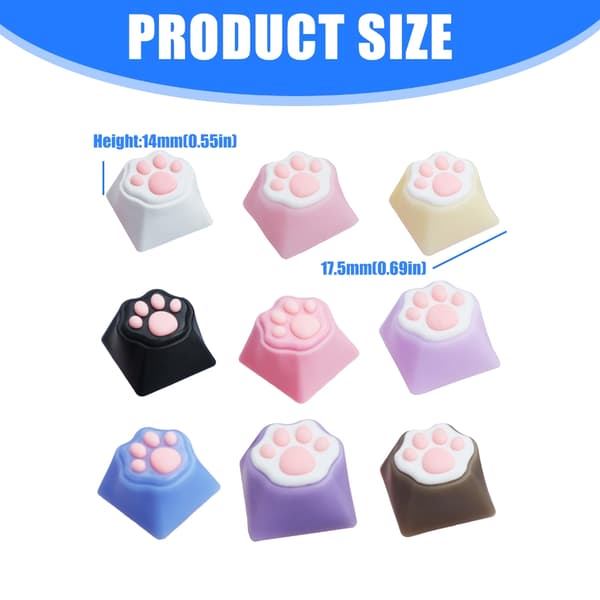 Härlig CatPaw Keycap ABS Mekaniska Tangentbord Keycap för Switchar White