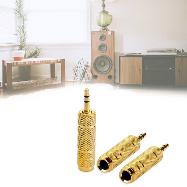 Lydkonvertere 1/8 tomme til 1/4 tomme lydadapter til musikinstrument null - 1pc