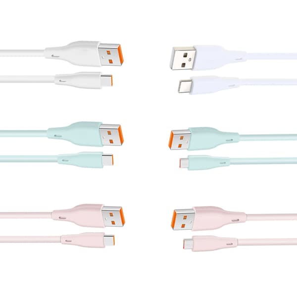 Hurtigladekabel Ledning Strømledning Støtte Hurtiglading & Dataoverføring White Micro-USB