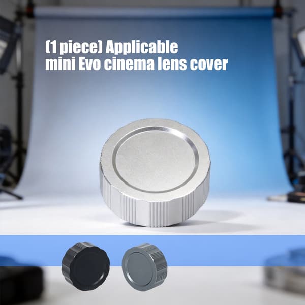 Lättviktslinslock i aluminium för Mini Evo Cinema-objektiv, reptåligt skydd Black