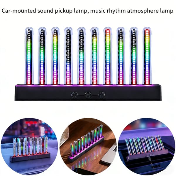 Dynamiska RGB LED Ljudvisualiserare med 8 Ljuseffekter för Speluppsättningar