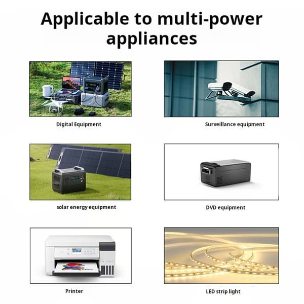 Solcellepanel Spenningsregulator DC12V Utgang USB 5V2A Port DC5.5x2.1mm Port