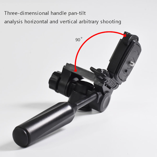 Tripodpanna för Huvud, 360° Rotation 90° Lutning 3-dimensionell Tripod för Huvudmontering med 3/8\" Gänga 1/4\" Skruv för Tripod M
