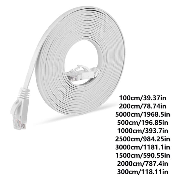 Ethernetkabel Cat6 Lan-kabel CAT6 RJ45 Netværkskabel Patchkabel til bærbar computer White 2m
