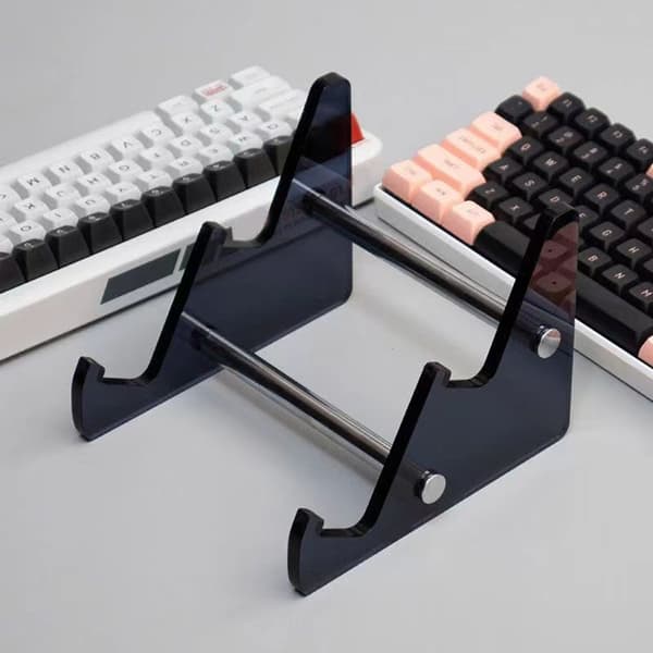 Akrylstativ til computer, mekanisk tastatur og tablets, der giver en pæn løsning null - Single layer