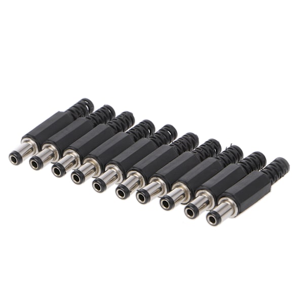 10 st 5,5x2,5 mm Hanar för DC In-Line Plugguttag Jackkontakt Adapter Plast C