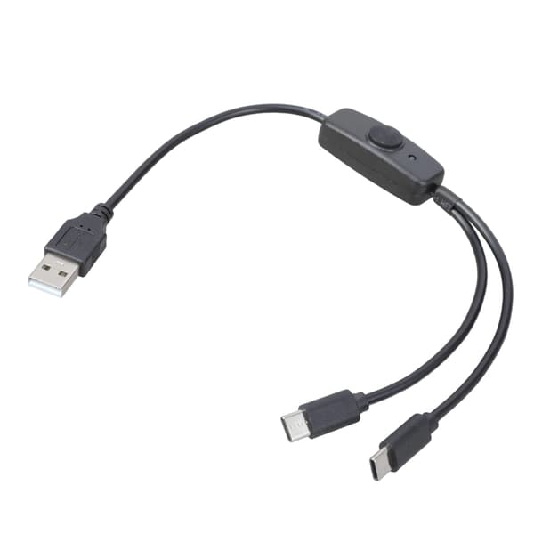 Multi Ladekabel Multi USB Kabel USB Ladekabel Universal 2 i 1 Multi Lader Kabel Adapter med Brytere