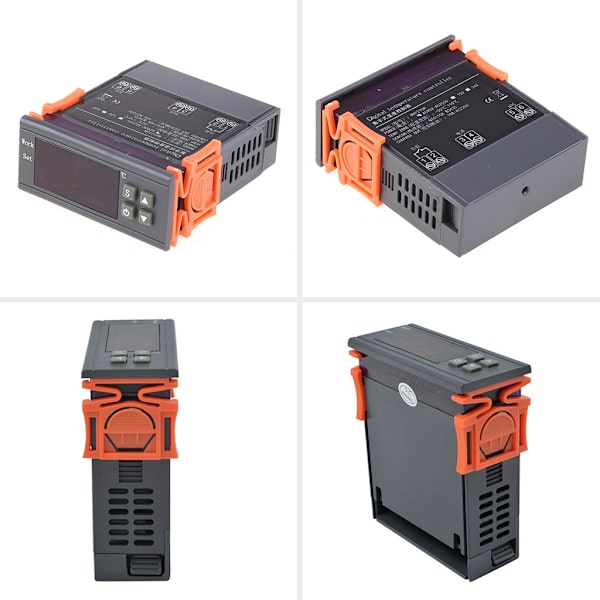 Digital LED Temperaturregulator Uppvärmning Celsius Termostat Reläer LED-utgång med NTC-givare Sonda AC 90-250V