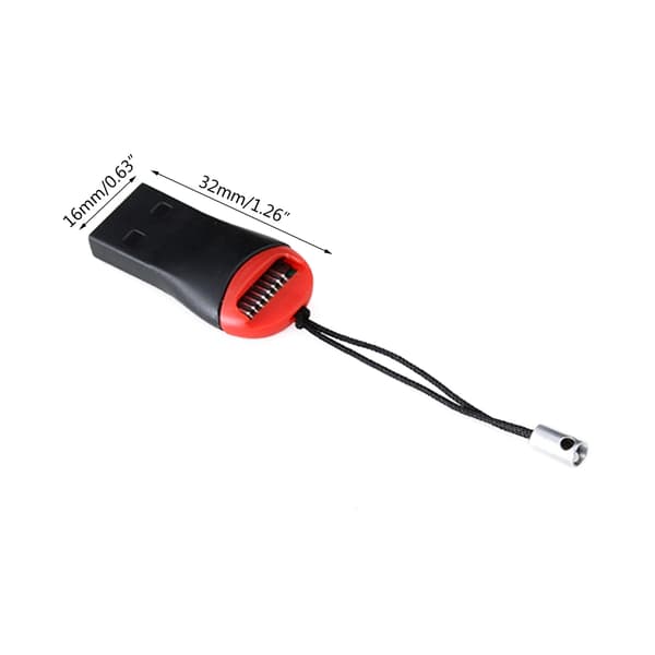 USB 2.0 Micro SD SDHC TF Flash Hukommelseskortlæser Skriver Hængbar Fløjte-